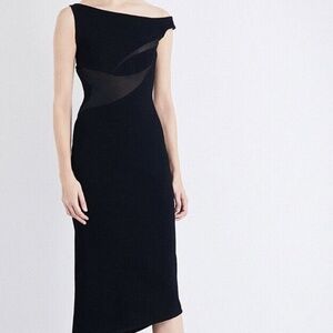 MATICEVSKI In Flight asymmetric stretch-crepe midi dress 14 aus. 10 US